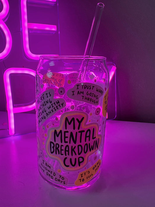 Mental Health Glass Cup